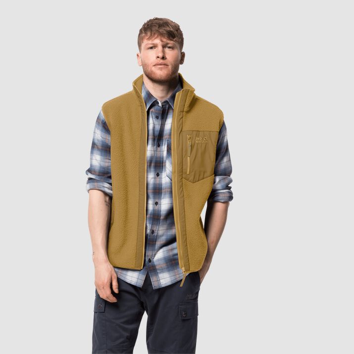 Jack Wolfskin Mens Kingsway Vest Gold 458912BXK